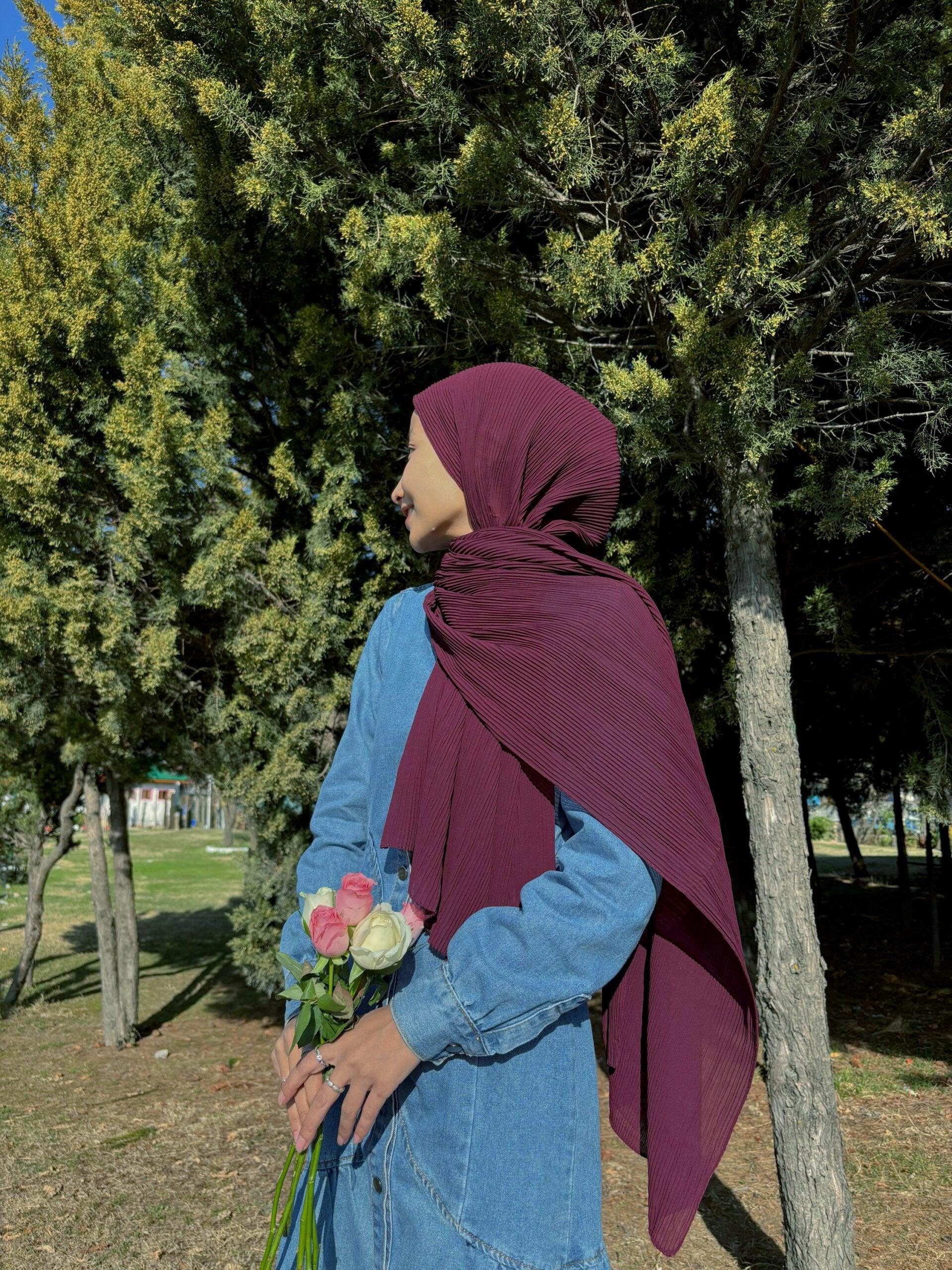 Premium Wine Purple Chiffon Hijab