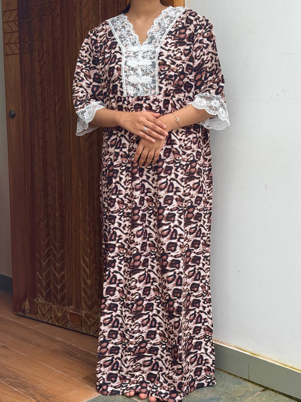 Cheetah printed imported dubai nightie