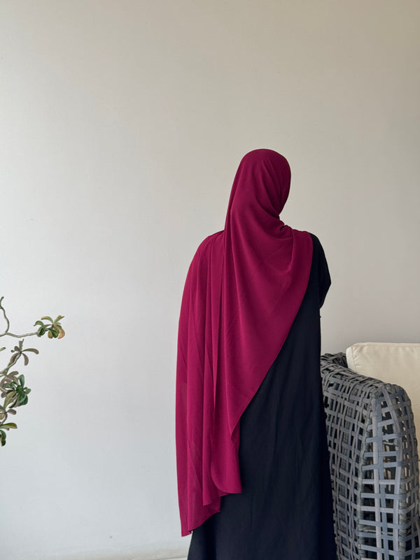 Magenta pink  laser georgette hijab