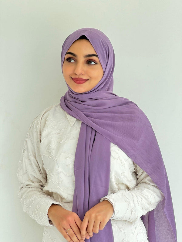 Serene Iris crinkled chiffon hijab