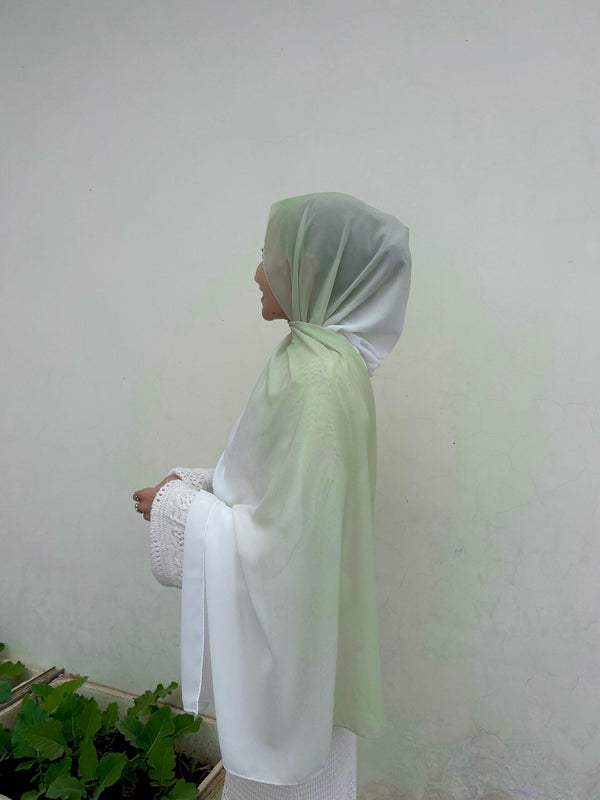 Matcha mania Ombre chiffon hijab