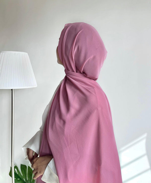 Cupcake pink Laser georgette hijab