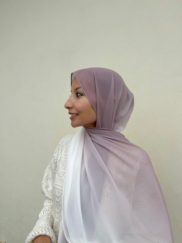 Misty orchid Ombre chiffon hijab