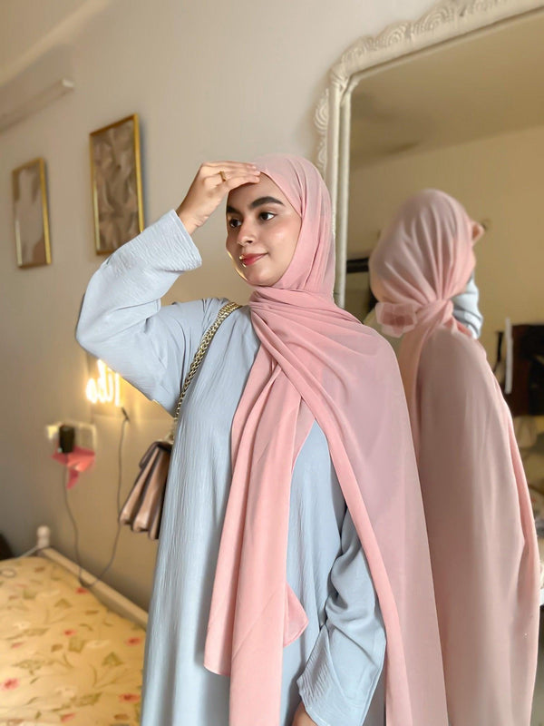 Daisy pink laser georgette hijab