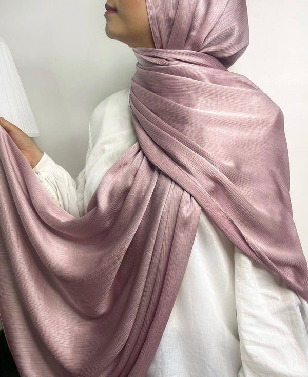 Magnolia pink premium satin hijab