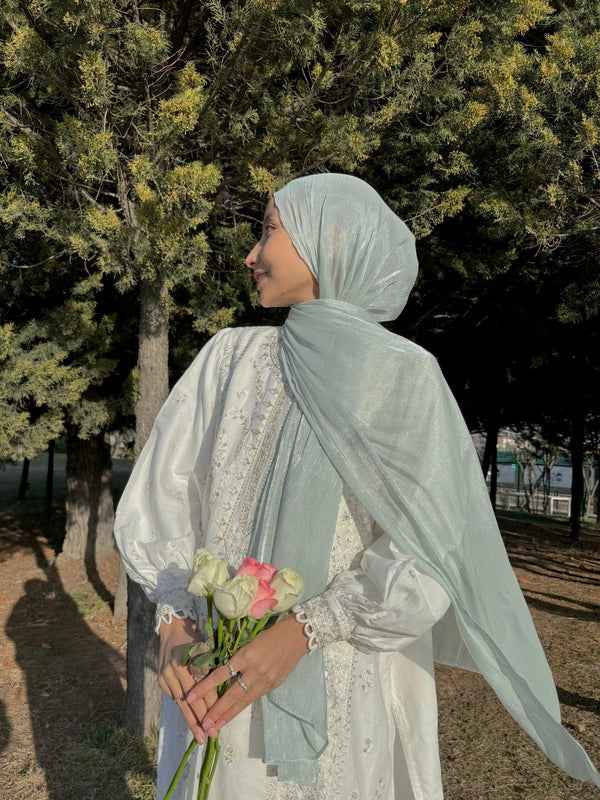 Sky breeze organza shimmer hijab