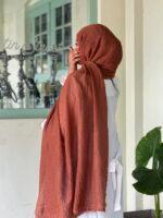 Burnt Orange maxi premium cotton hijab