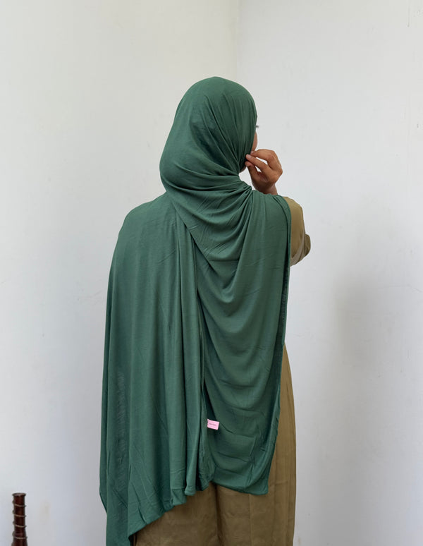 Jade green classic jersey hijab