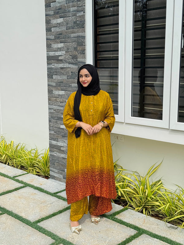 Amber yellow  Co-ord  set dress