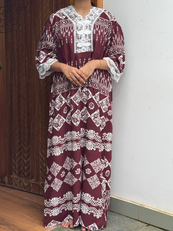 Maroon imported dubai nightie