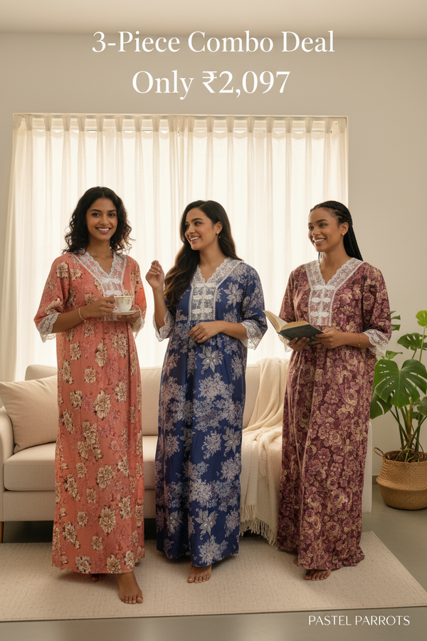 Premium Dubai Nighty Combo - Set of 3