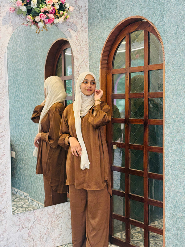 Chocolate brown Co-ord  set dress