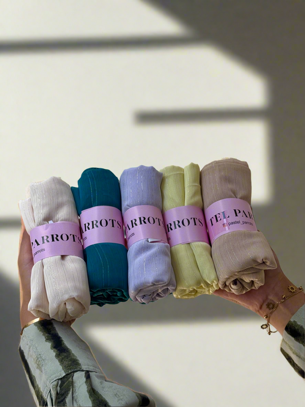 Glitterati Metallic Chiffon Hijabs Combo