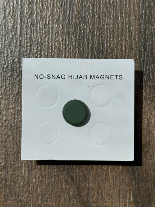 Green no snag hijab magnetic pin