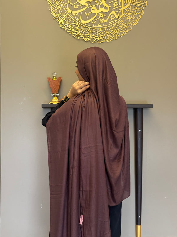 Coffee mauve signature modal hijab