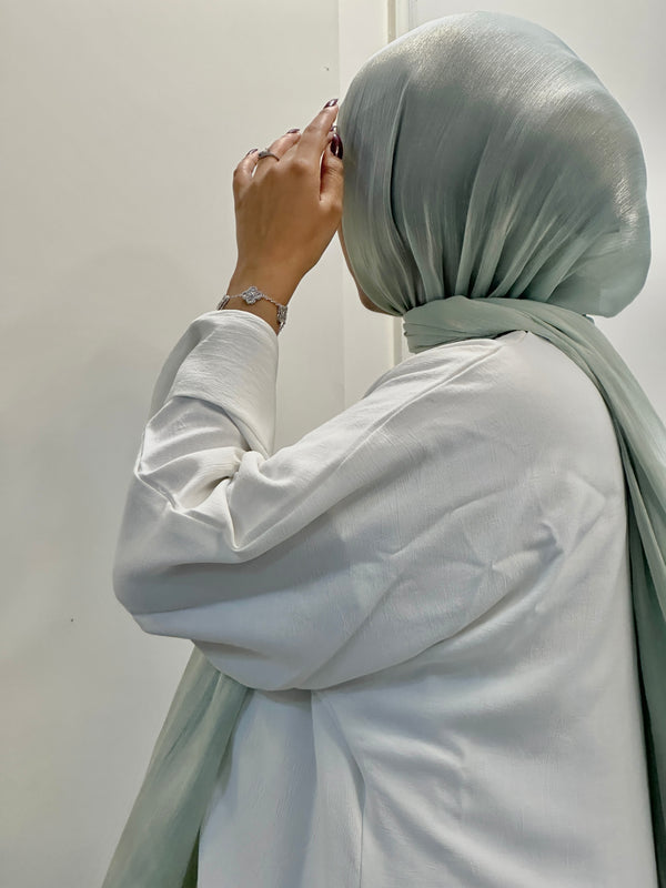Sky breeze organza shimmer hijab