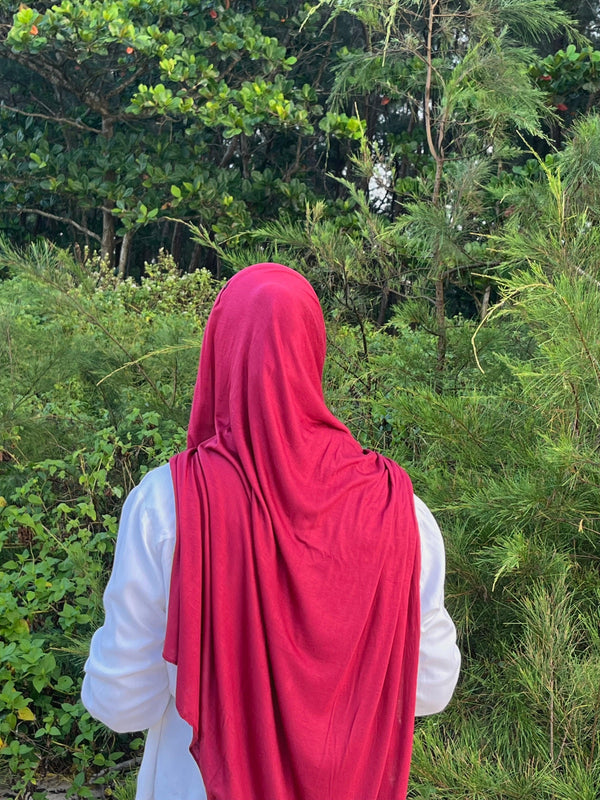 Maroon maven classic jersey hijab