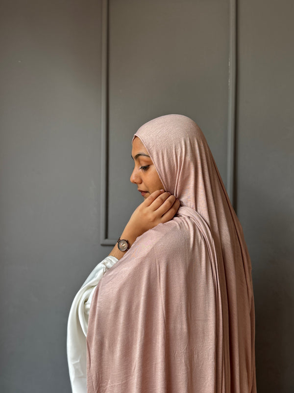 Petal mauve classic jersey hijab