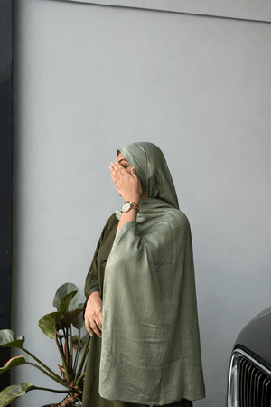 Dusty Sage Green Signature Modal Cotton Hijab