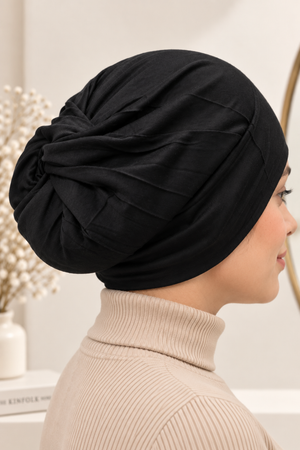 Black Hijab Full Coverage Cap
