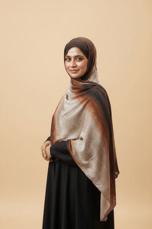 Brown Ombre Print Signature Modal Cotton Hijab