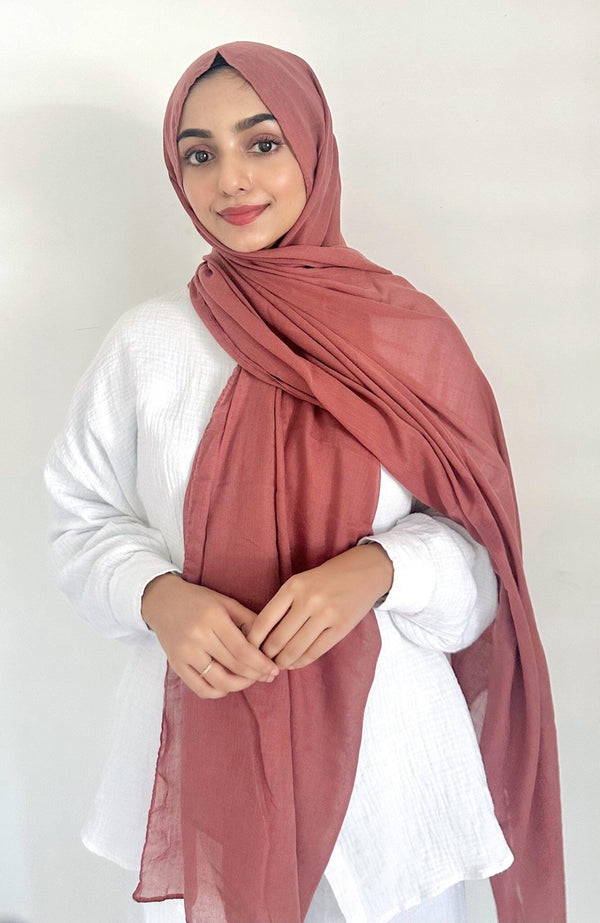 Antique rose Basic cotton hijab