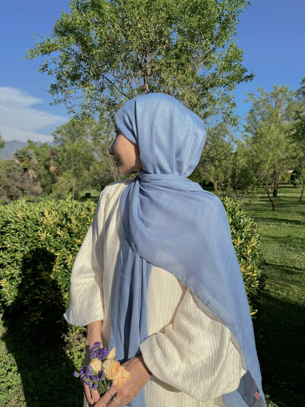 Denim drift basic cotton hijab