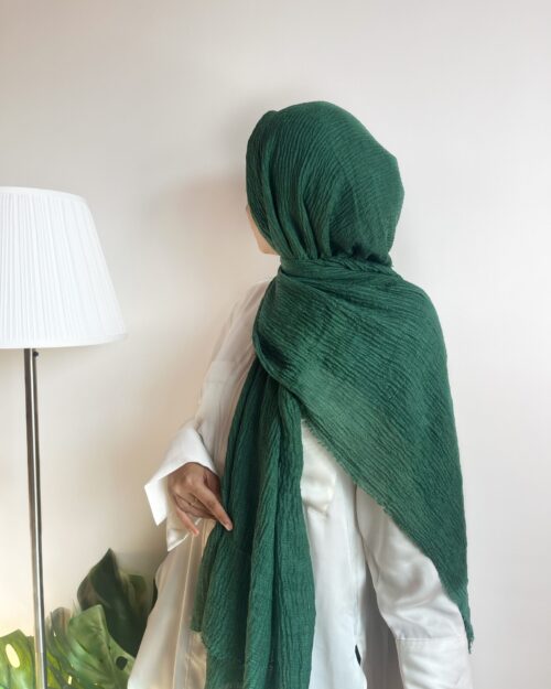 Forest green 1 maxi premium cotton hijab pastel parrot pastelparrot