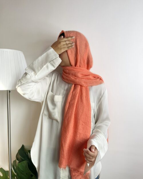 Orange pop1 maxi premium cotton hijab pastel parrot pastelparrot