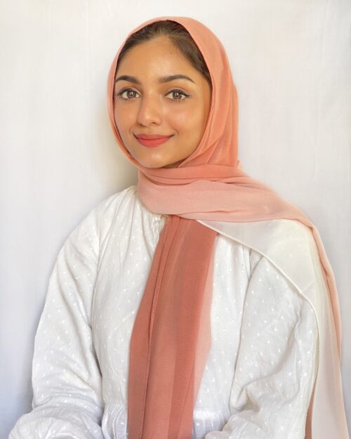 Flawless peach Ombre chiffon hijab