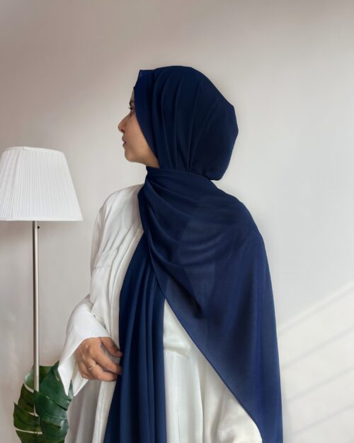Spruce blue Laser georgette hijab