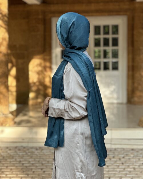 Imperial blue velvet luxe hijab