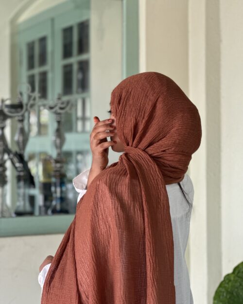 Burnt Orange maxi premium cotton hijab