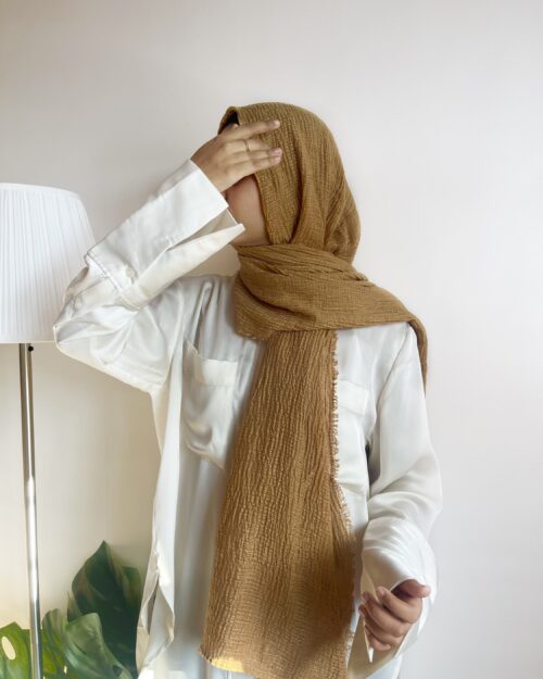 Camel maxi premium cotton hijab