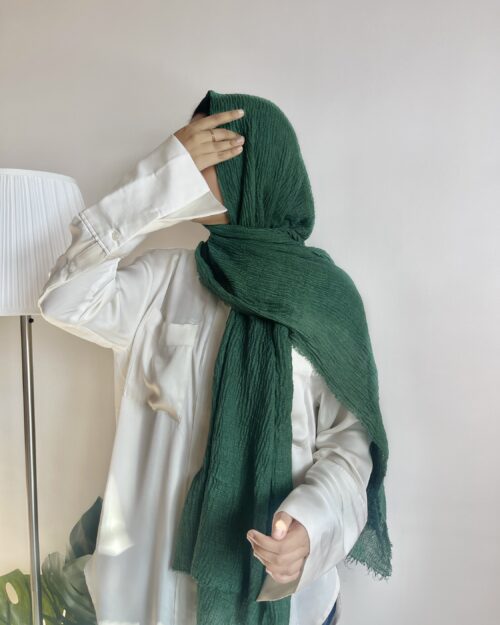 Forest green maxi premium cotton hijab