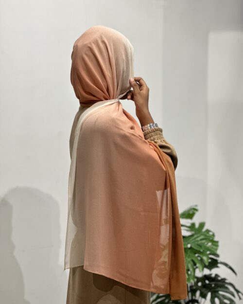 Chestnut bliss Ombre chiffon hijab