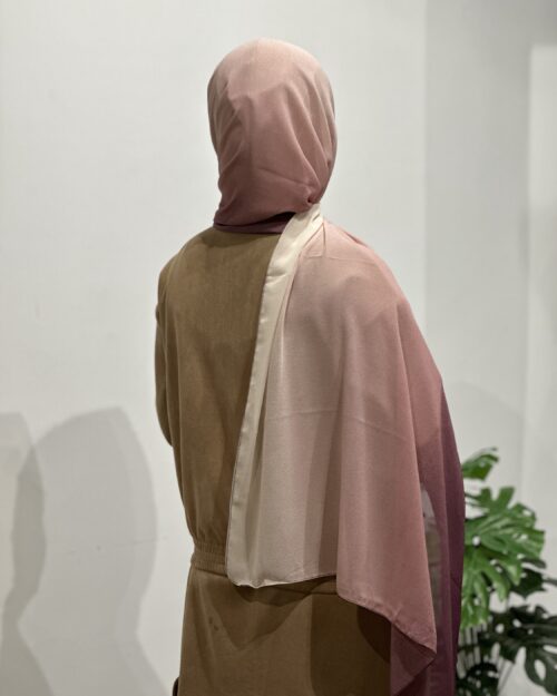 Plum pink Ombre chiffon hijab