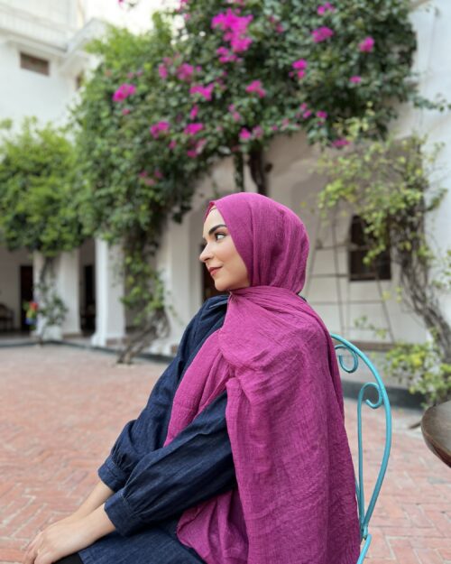 Glorious magenta maxi premium cotton hijab