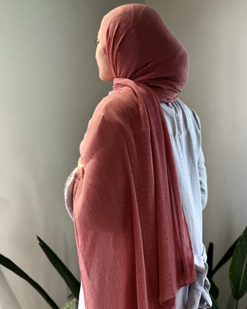 Wood rose Ribbed chiffon hijab