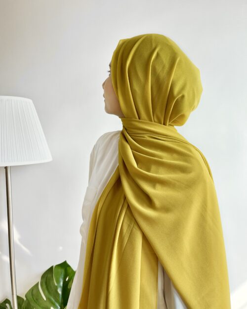 Mellow yellow Laser georgette hijab