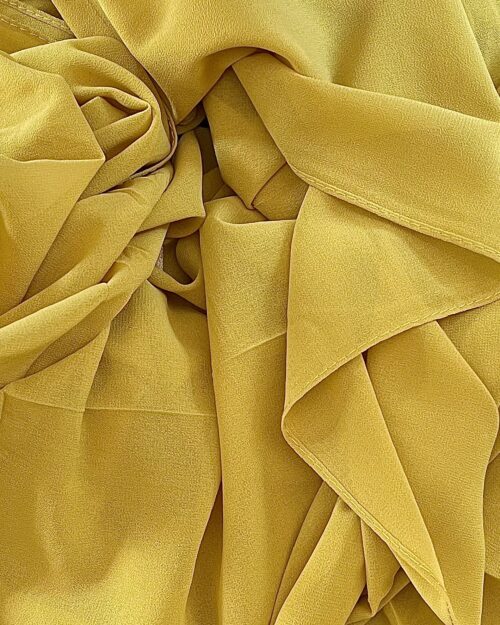 Mellow yellow Laser georgette hijab