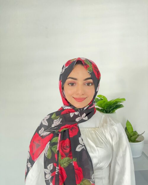 Ruby night chiffon printed hijab