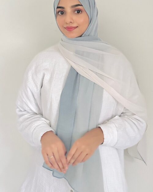 Dolphin grey Ombre chiffon hijab