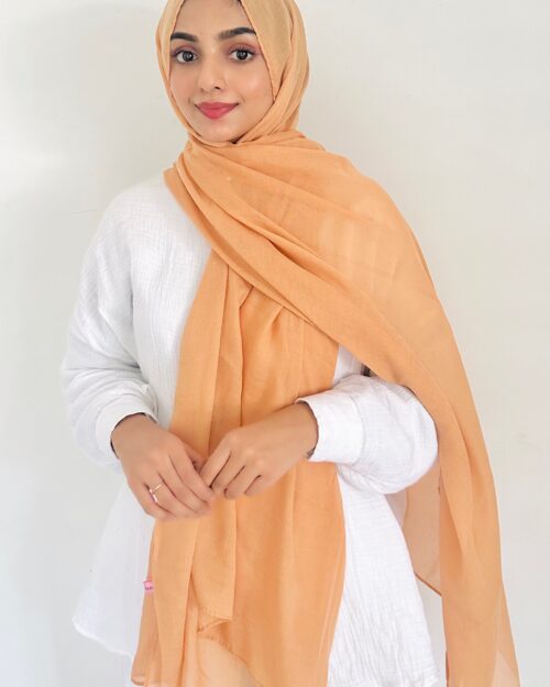 Sunny peach Basic cotton hijab