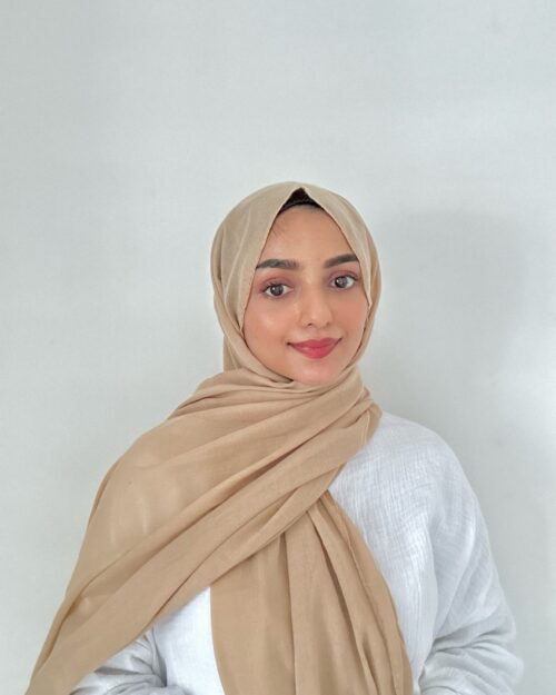 Tan brown Basic cotton hijab