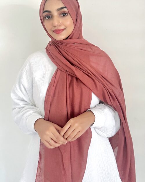 Antique rose Basic cotton hijab