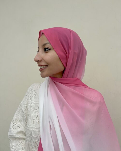 Rosy lush Ombre chiffon hijab