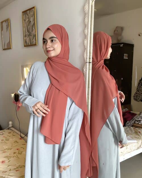 Rosette laser georgette hijab