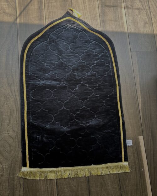 Black velvet prayer mat ( musallah )