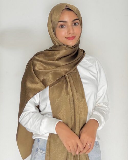 Sage green velvet luxe hijab